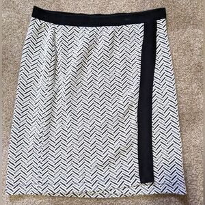 Chevron Faux Wrap Skirt